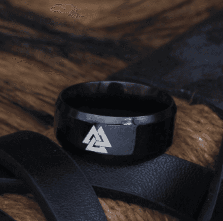 Vikings Valknut Stainless Steel Ring - 7