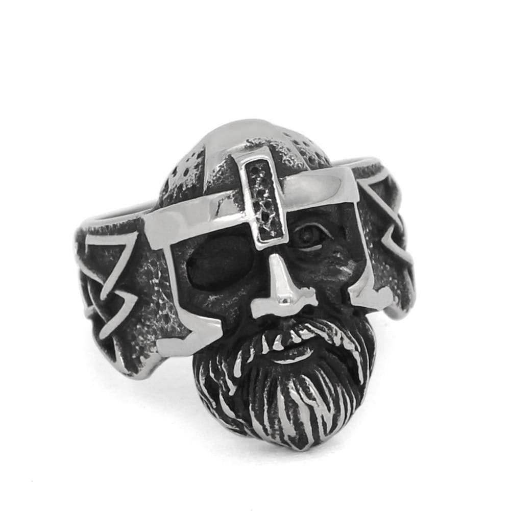 Vikings All Father Odin Stainless Steel Ring - 9 / Silver