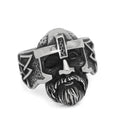 Vikings All Father Odin Stainless Steel Ring - 9 / Silver