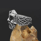 Vikings All Father Odin Stainless Steel Ring - 9 / Silver