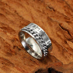 Viking Nordic Runes Solid Stainless Steel Ring - 6 / Steel