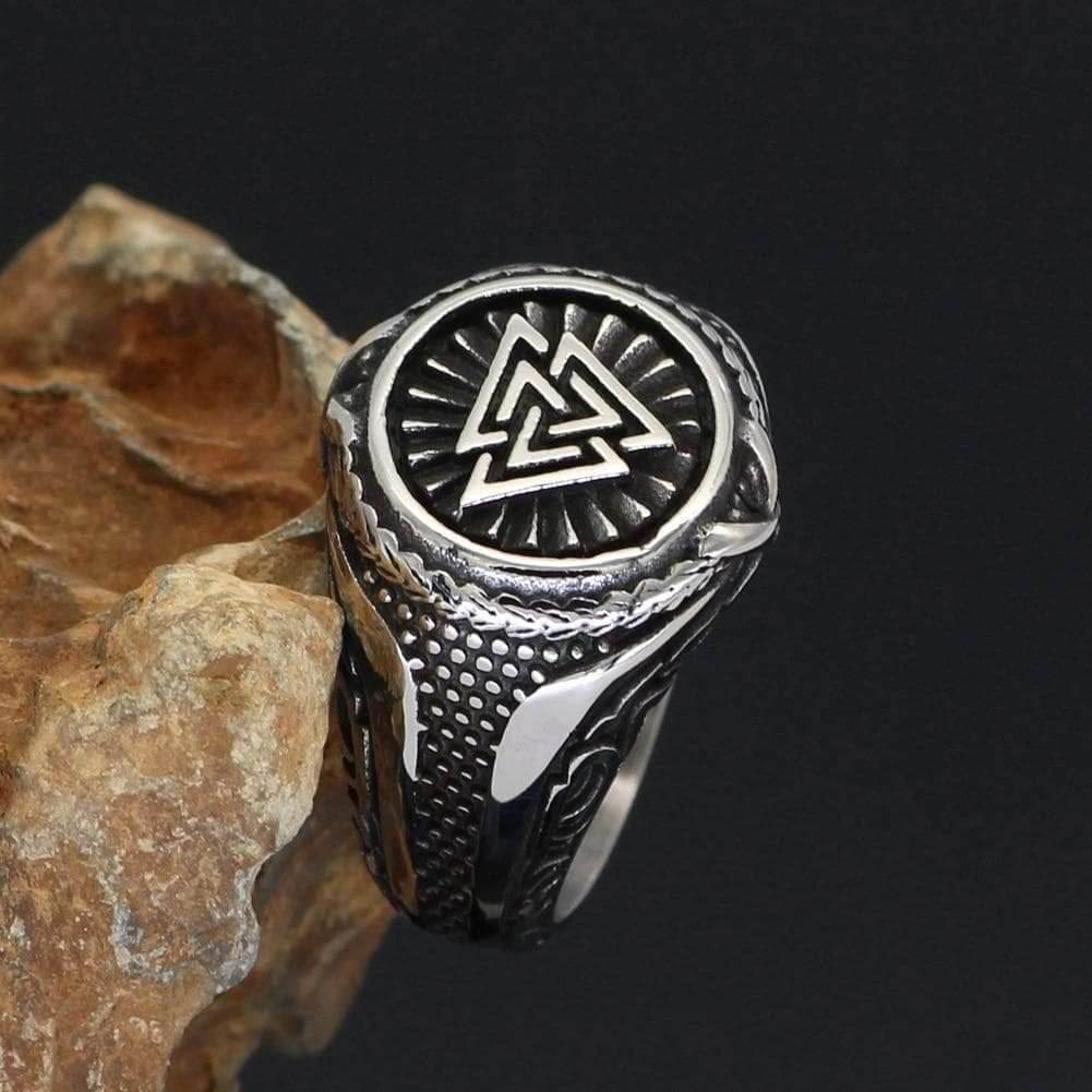 Viking Valknut Knot Stainless Steel Ring - 9
