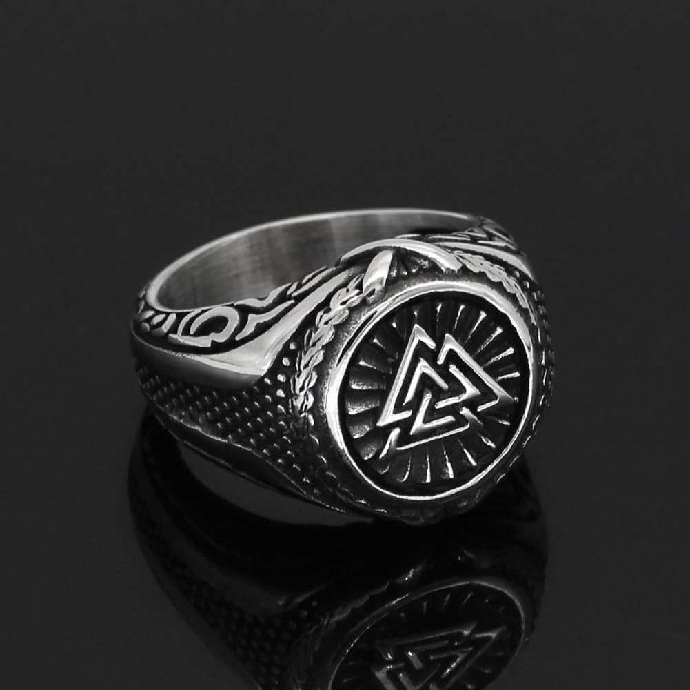 Viking Valknut Knot Stainless Steel Ring - 9