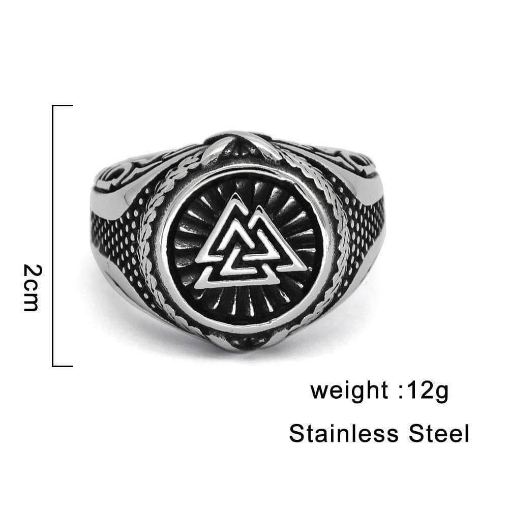 Viking Valknut Knot Stainless Steel Ring - 9