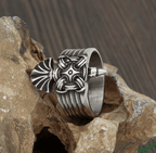 Vikings Raven Stainless Steel Ring - 