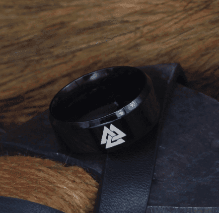 Vikings Valknut Stainless Steel Ring - 7