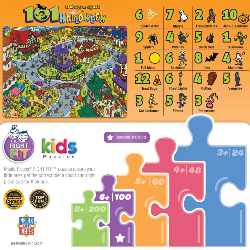 101 Things to Spot on Halloween - 101 Piece Jigsaw Puzzle