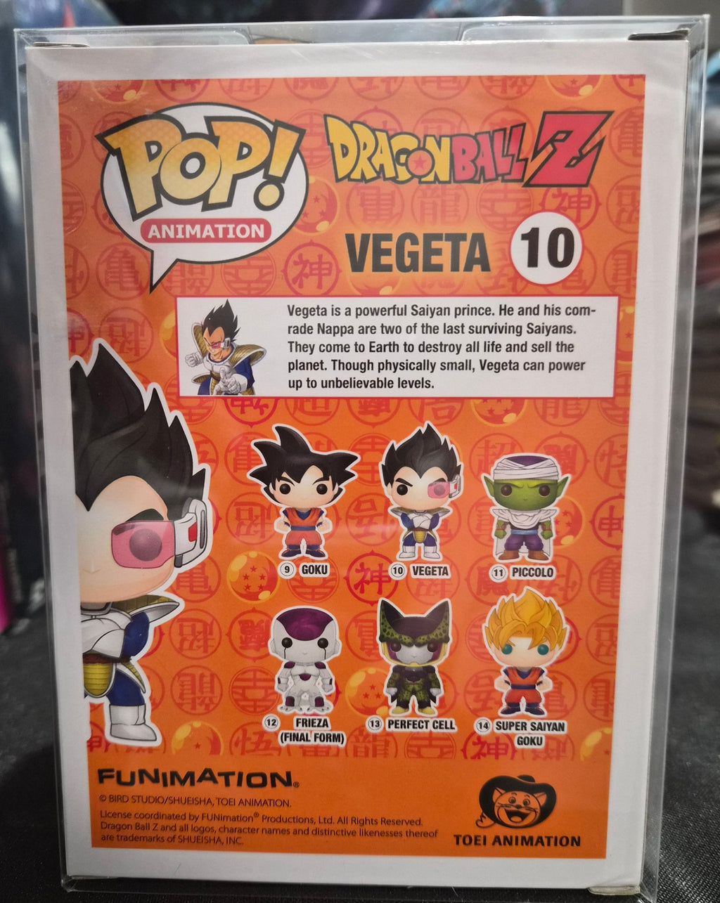 Funko Pop! Animation #10 – Dragon Ball Z Metallic Vegeta – No Sticker – New w/ Protector