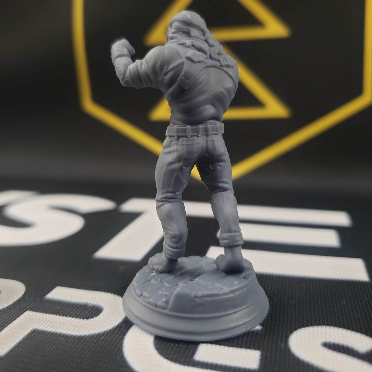 Vaa'dren Snowmane, Lionfolk Bouncer (Male Leonin Pugilist) - 32mm Scale