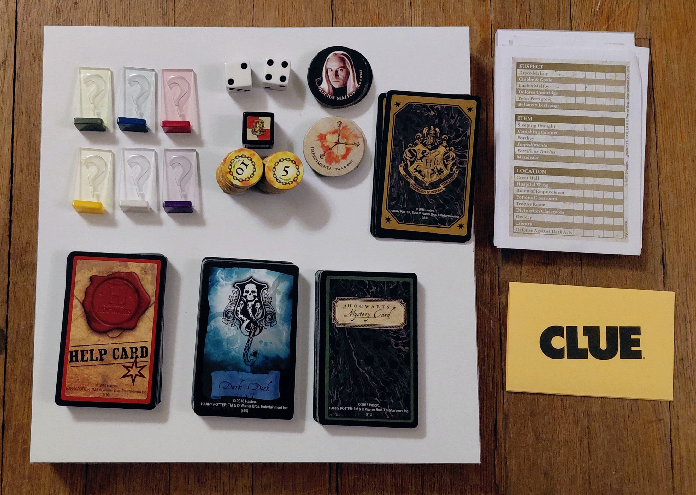 Harry Potter Clue Board Game