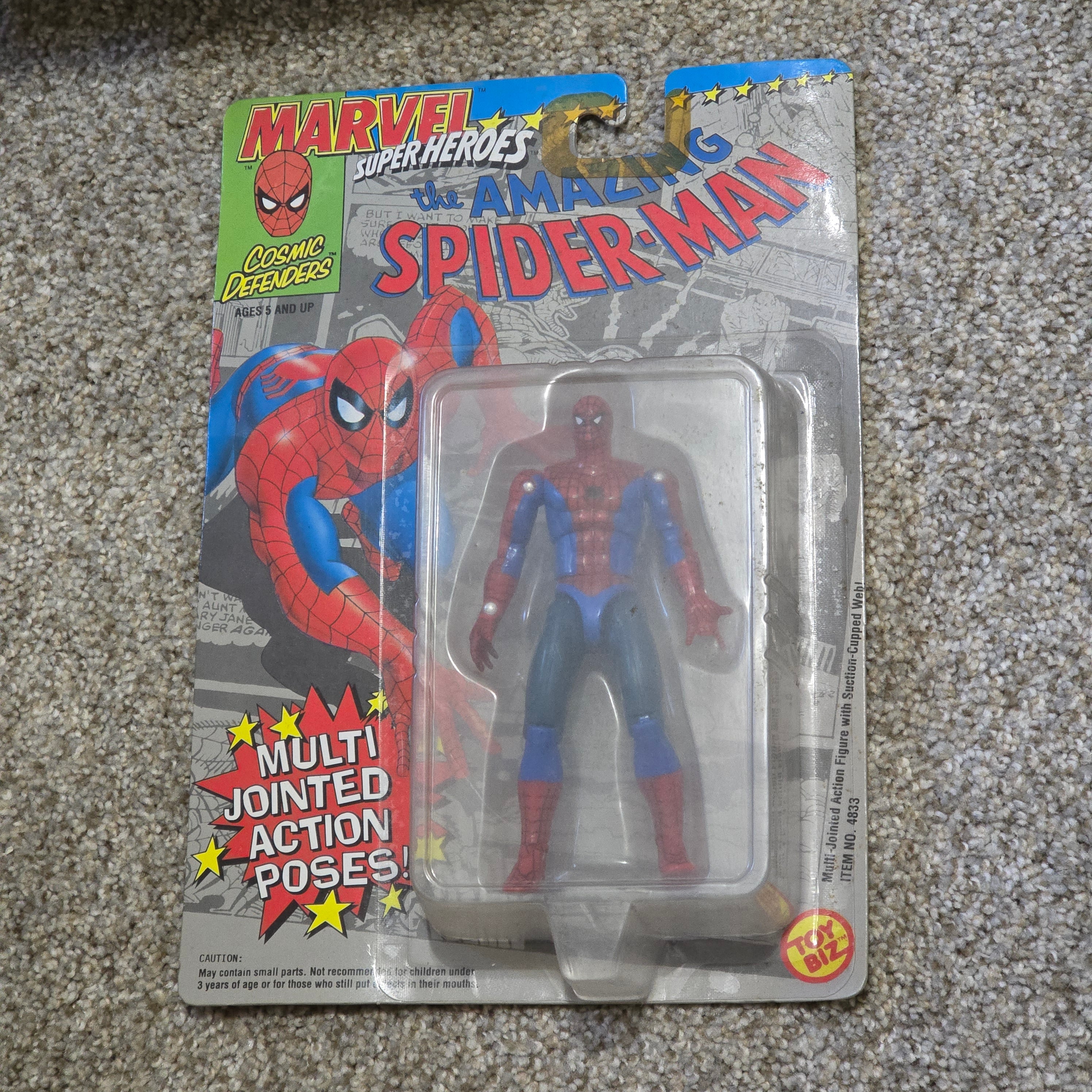 Vintage Spider-Man Toy Biz Marvel Super Heroes Figure Sealed Carded