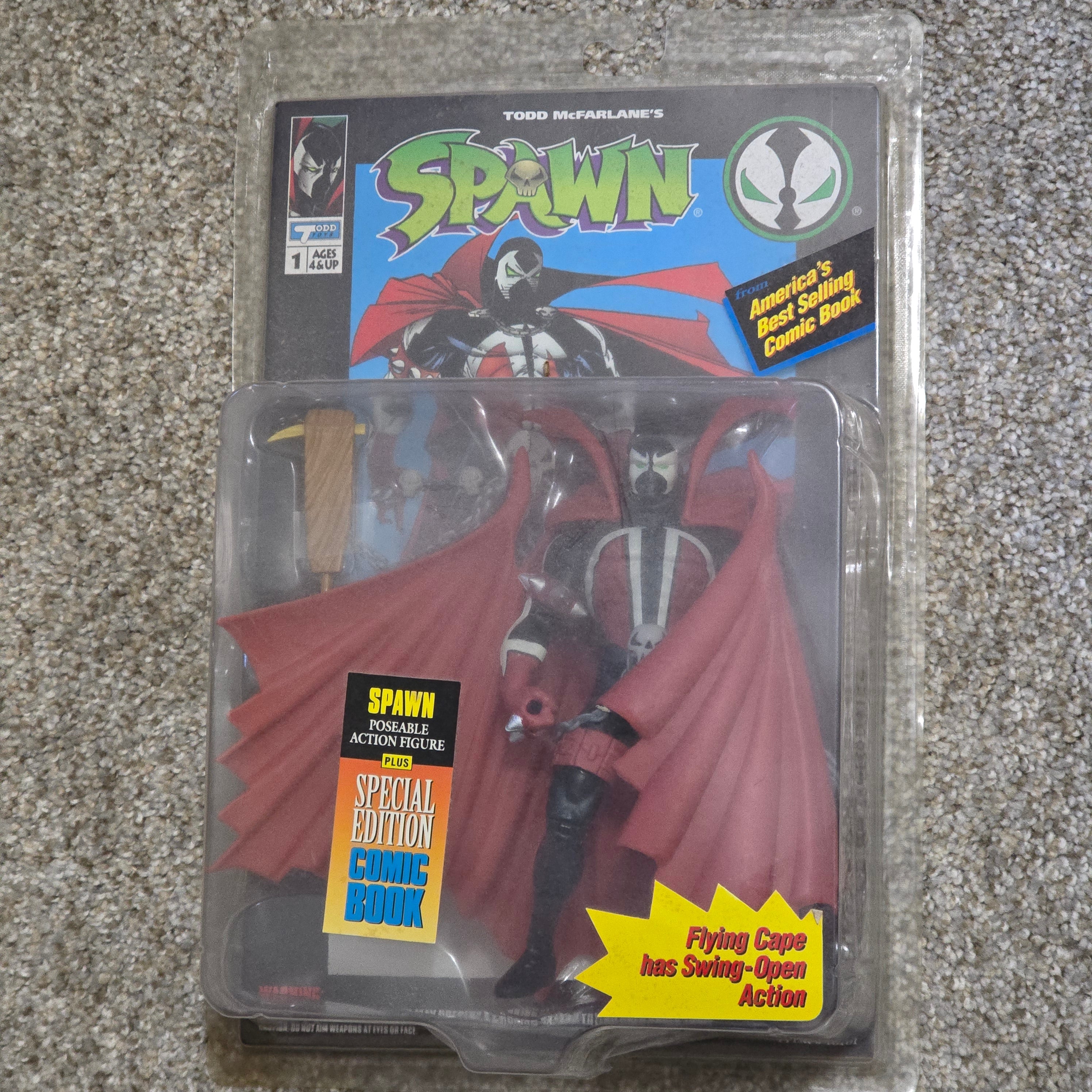 Vintage Spawn Action Figure 1994 McFarlane Toys w Comic Sealed MOC Clear Blister