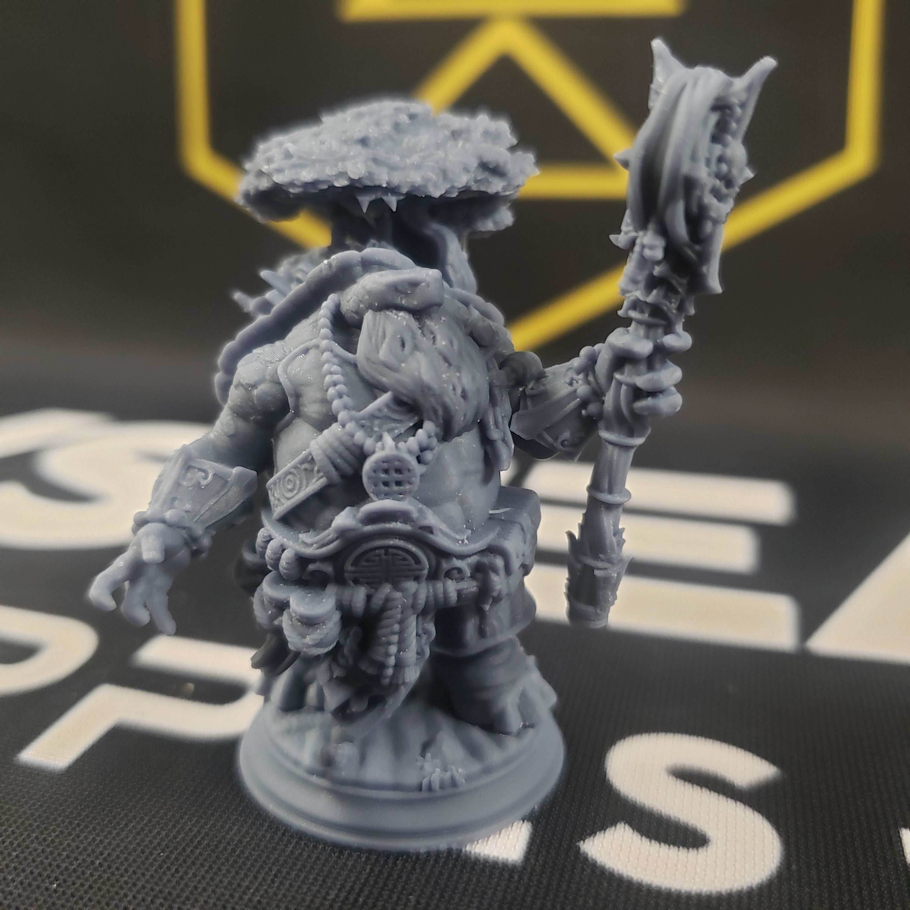 Elki, the Wanderer (Male Tortle Cleric) - 32mm Scale