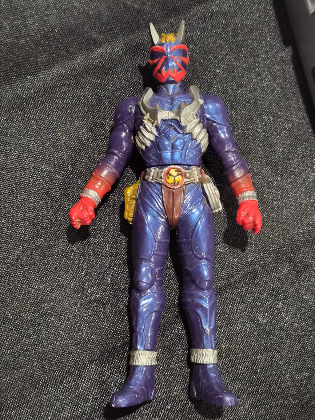 2005 Popy Kamen Rider Hibiki Soft Vinyl Figure – 5” Purple Sofubi (Masked Demon Rider)