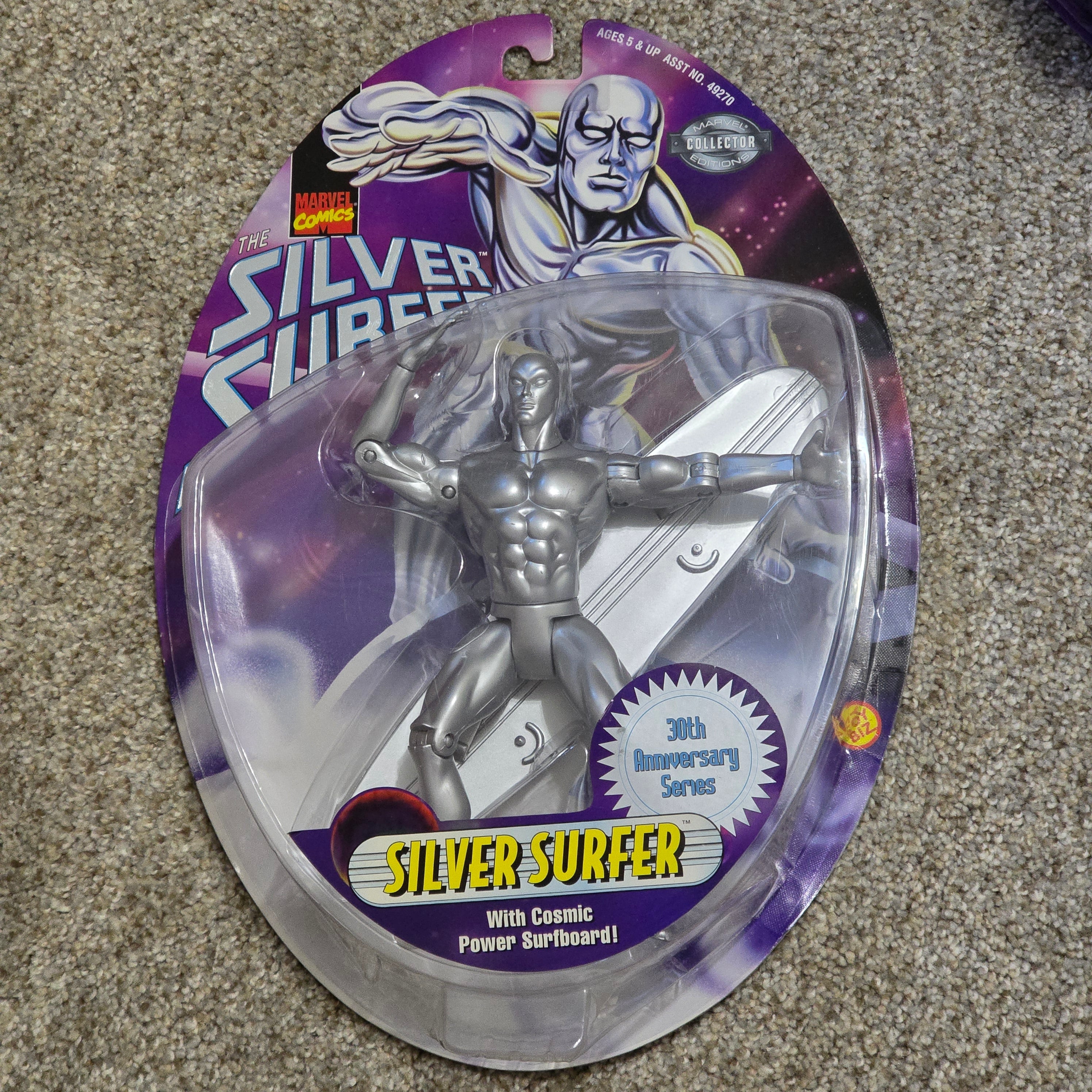 Vintage Silver Surfer Toy Biz 1997 30th Anniversary Sealed Figure