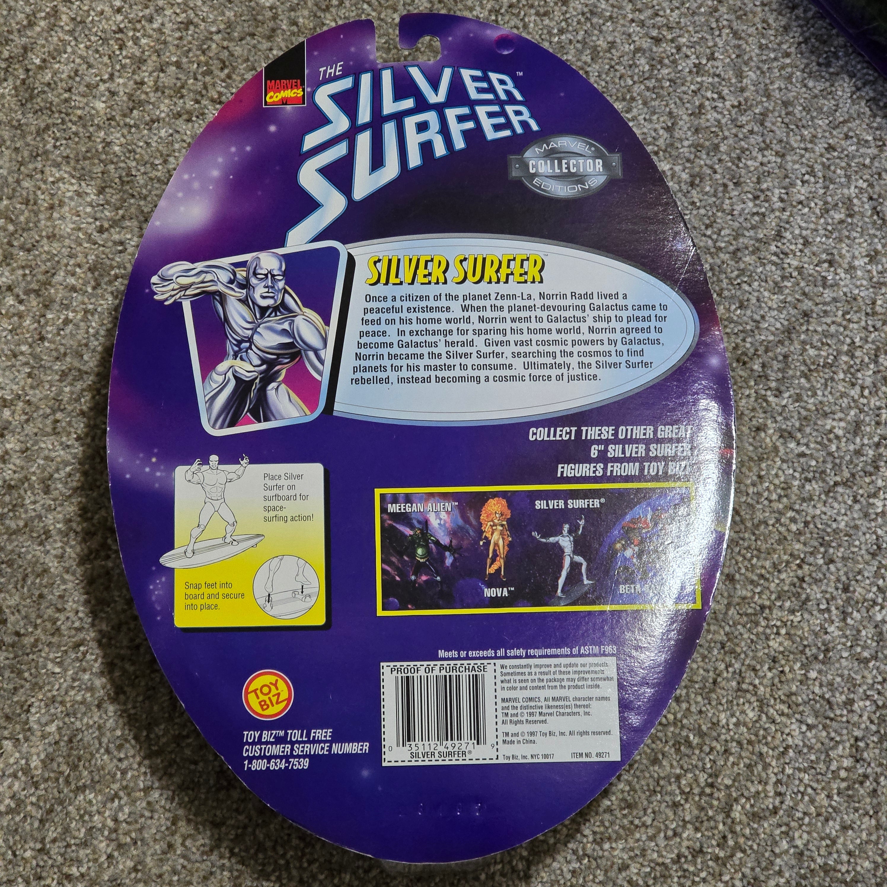 Vintage Silver Surfer Toy Biz 1997 30th Anniversary Sealed Figure