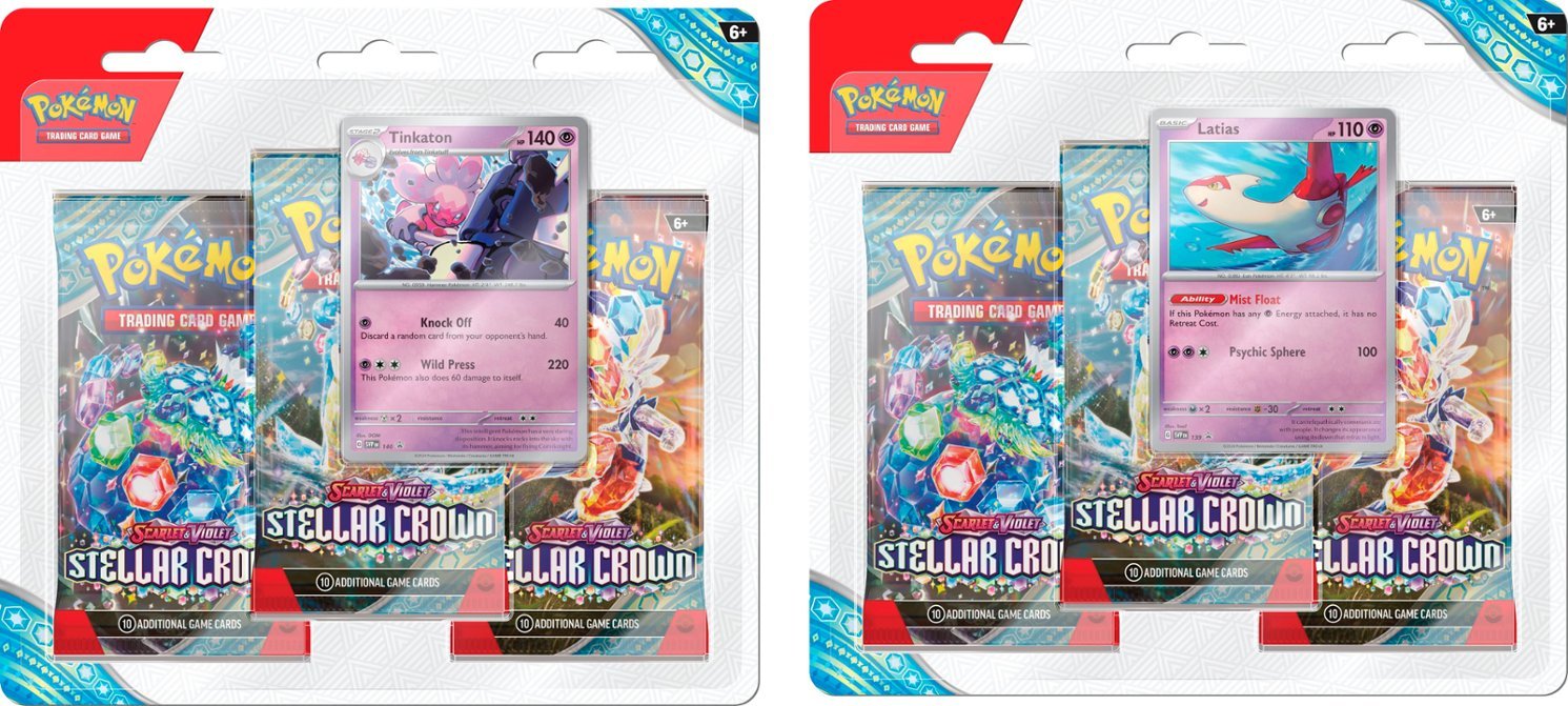 Stellar Crown 3-booster Blister | New | Pokemon