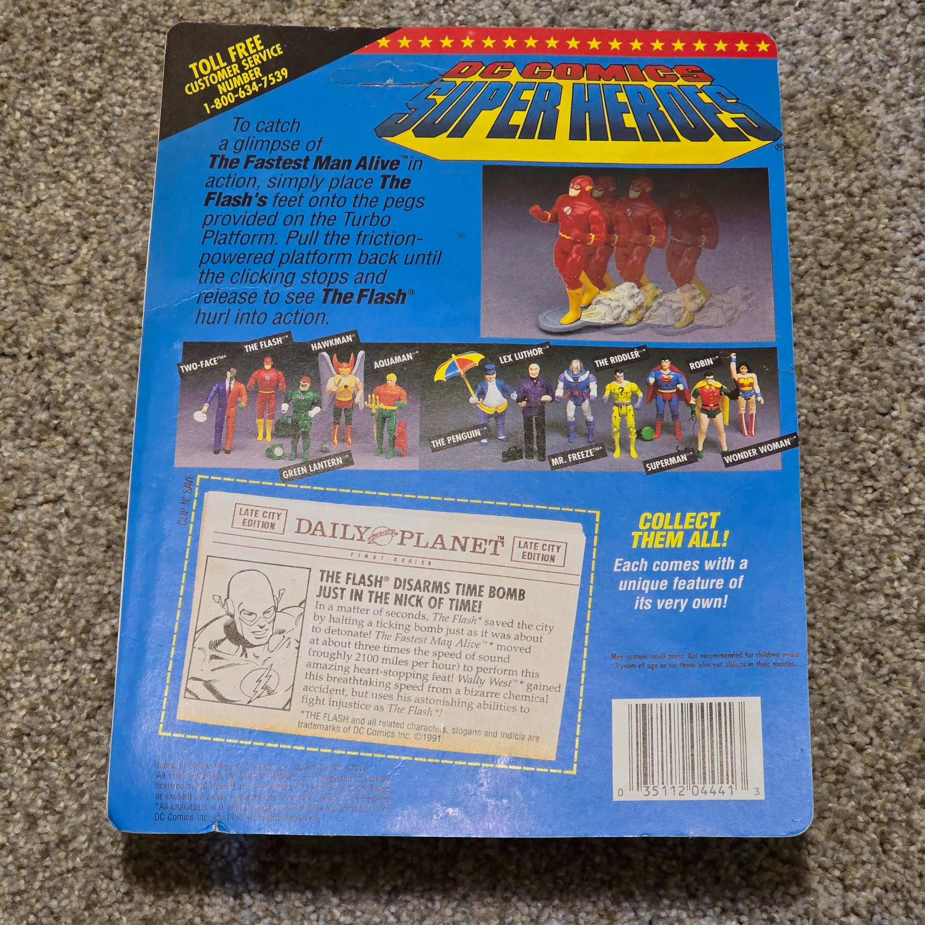 Vintage DC Comics Super Heroes Flash Toy Biz MOC Turbo Platform 1991