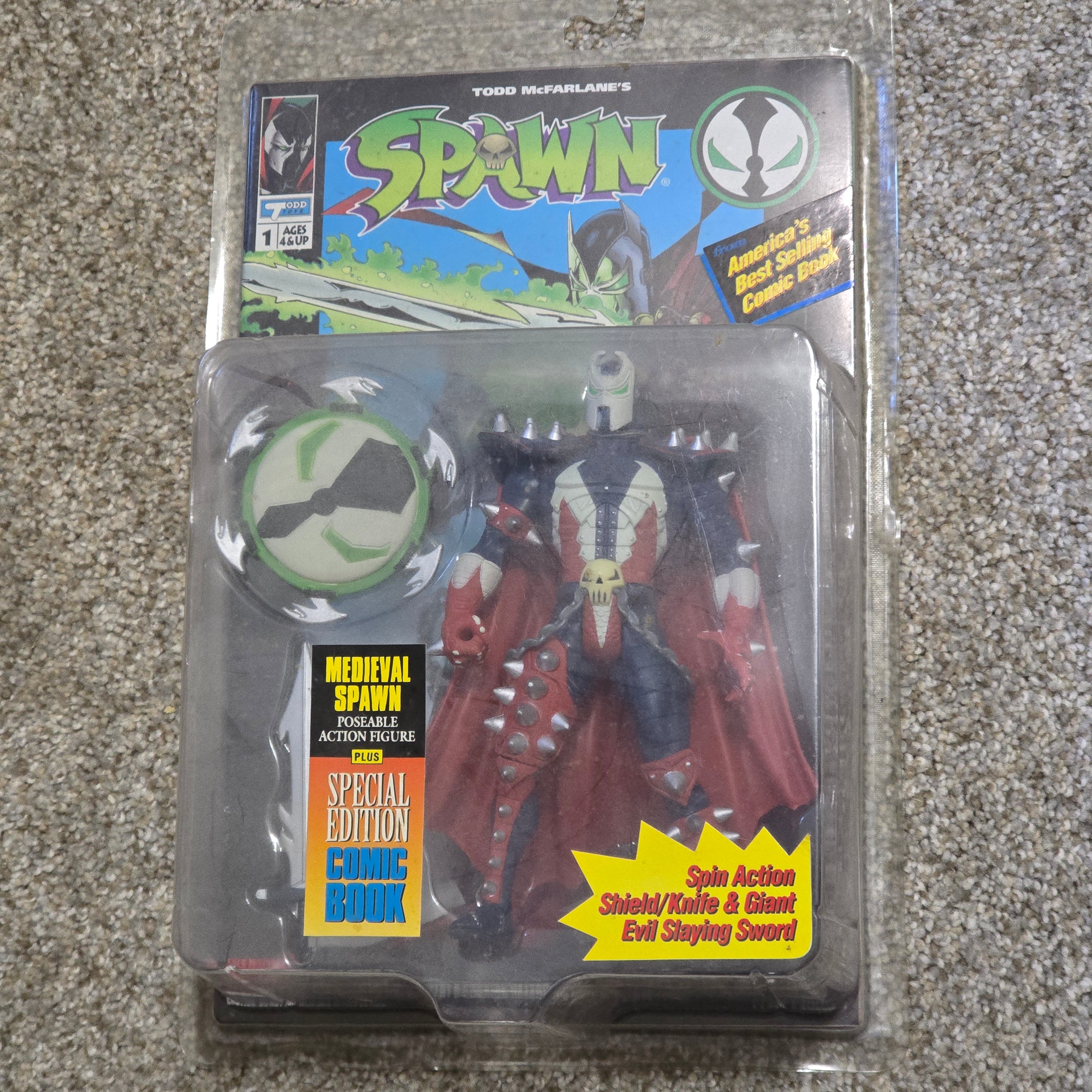 Vintage Spawn Medieval Spawn Action Figure Todd McFarlane Toy Comic MOC 1994