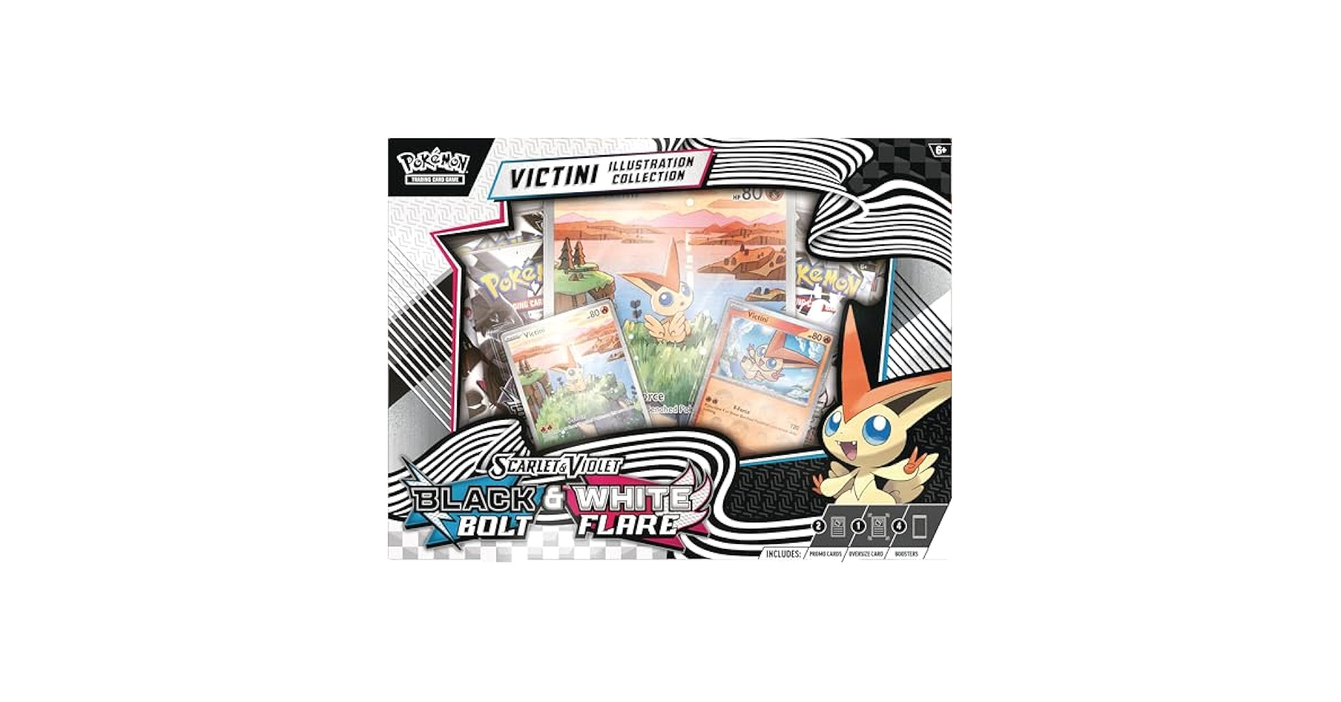 Black Bolt/White Flare Victini Illustration Collection | Pokemon | New