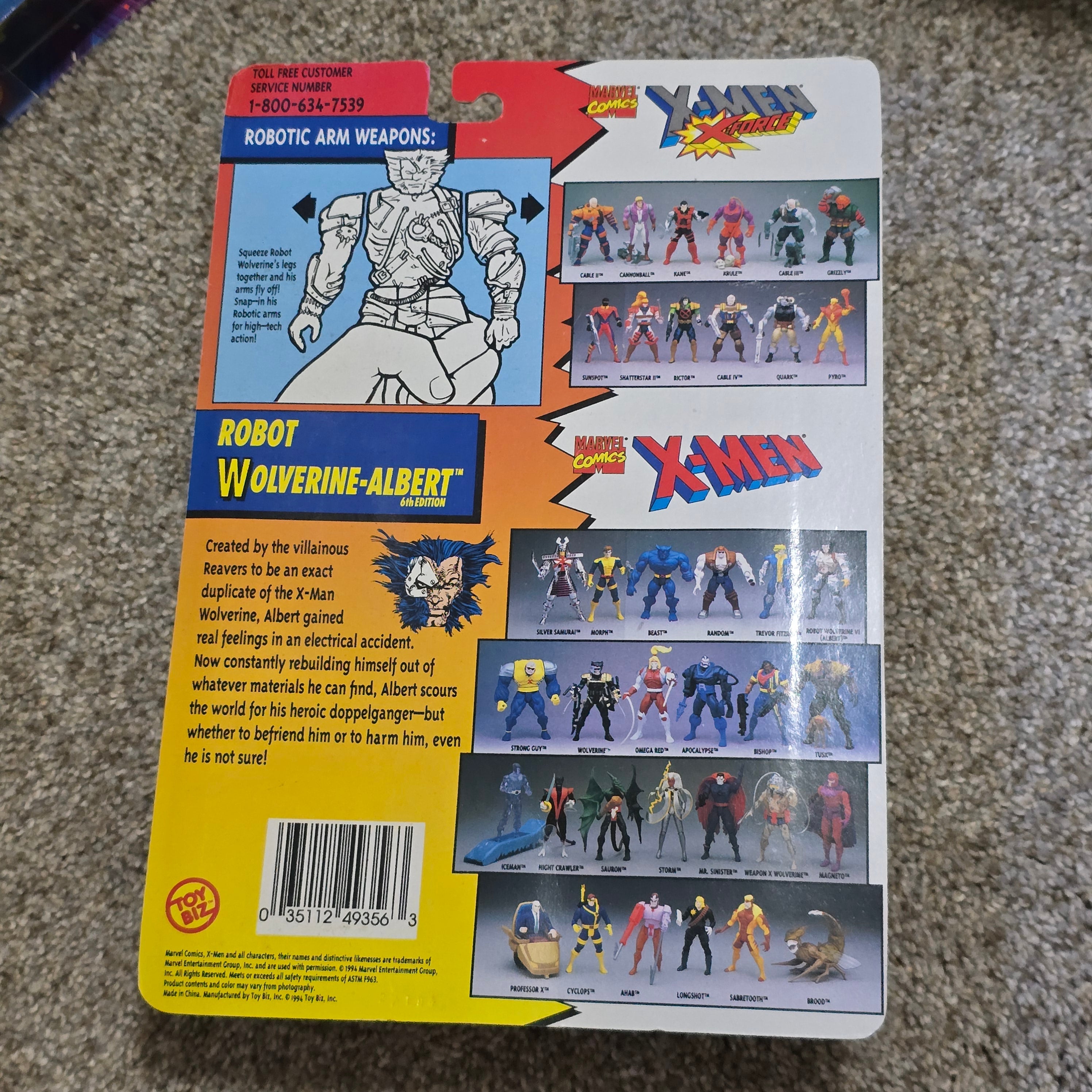 Vintage Robot Wolverine Albert X-Men Toy Biz Action Figure MOC