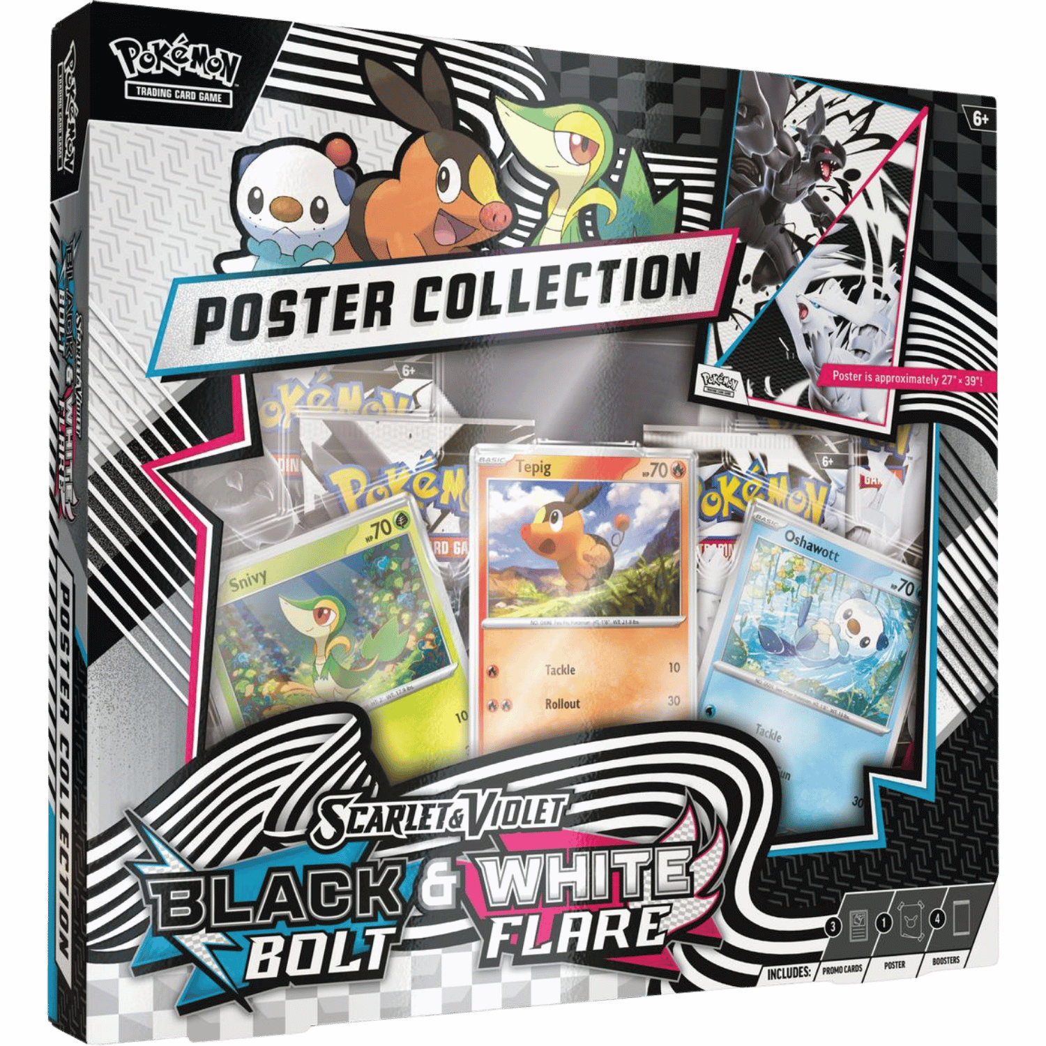 Black Bolt/White Flare poster Collection | Pokemon | New