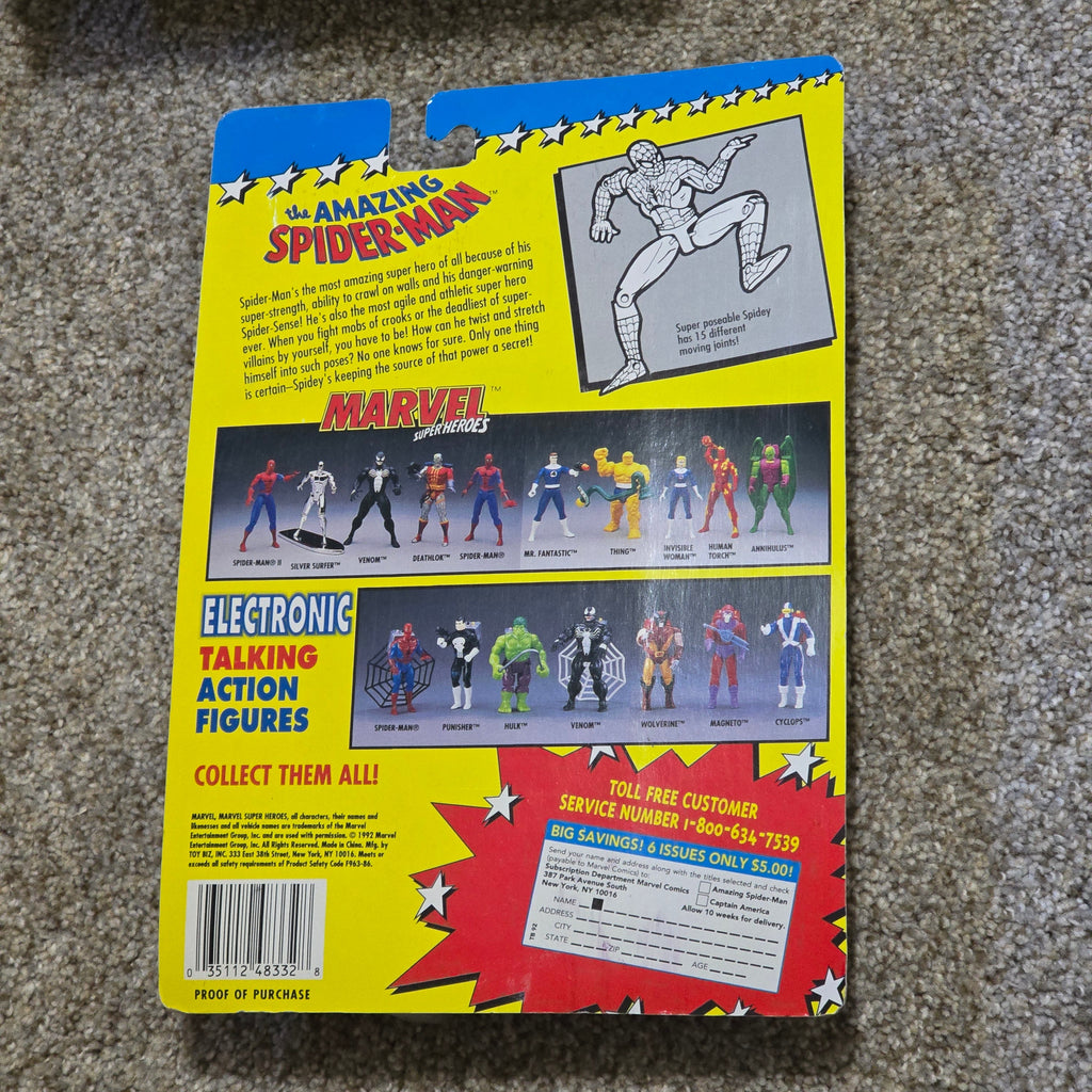 Vintage Spider-Man Toy Biz Marvel Super Heroes Figure Sealed Carded