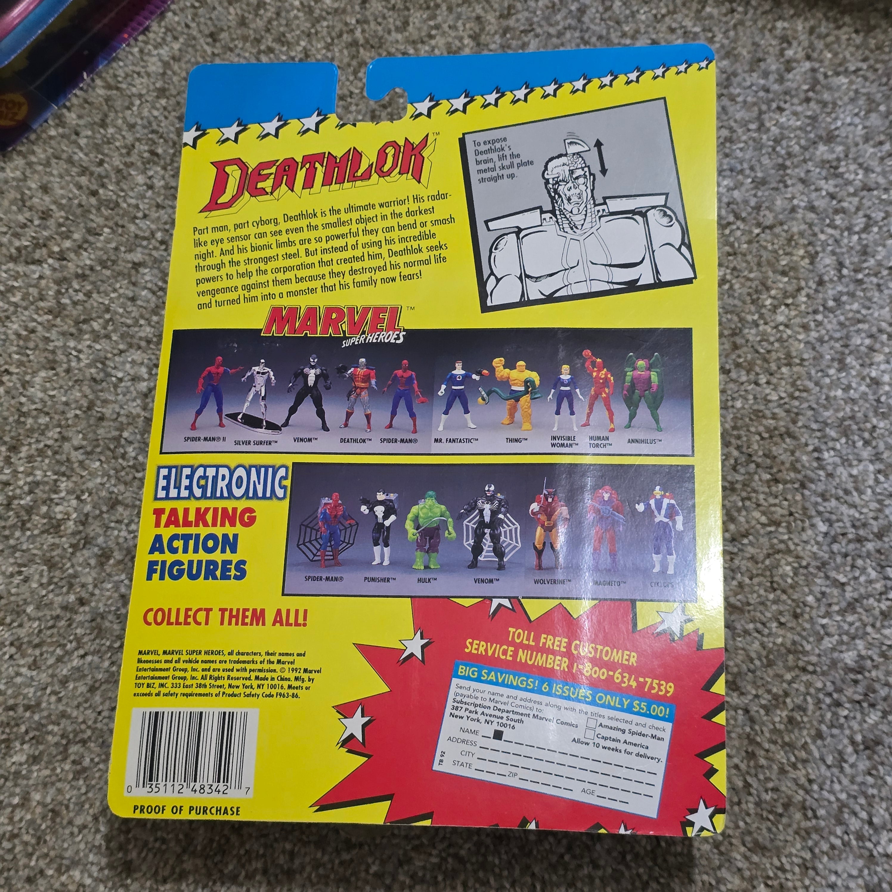 Vintage Deathlok Marvel Super Heroes Toy Biz Figure MOC 90s