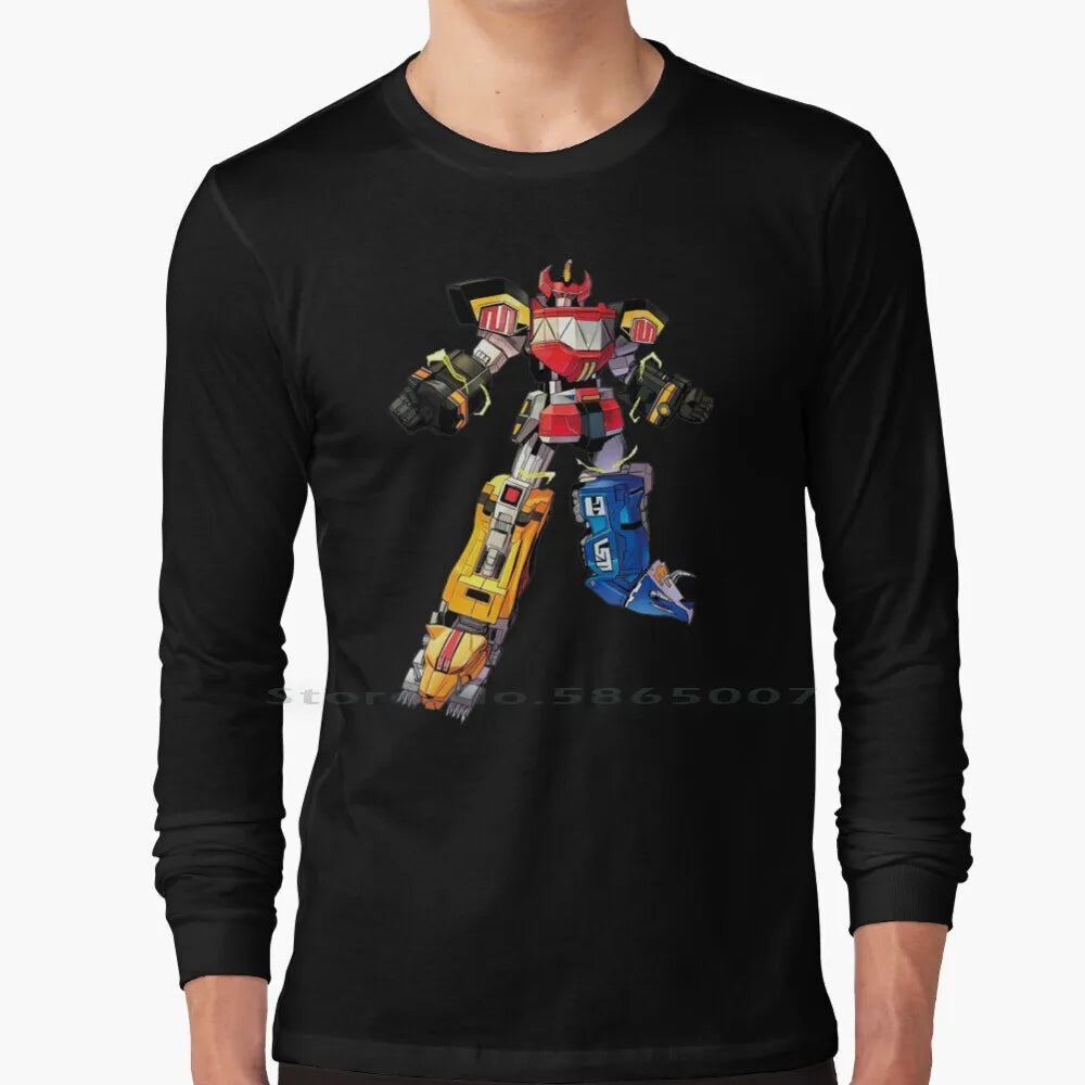 Robot Ranger Fanart T Shirt Cotton 6XL Manga Movie Nostalgia Film Cartoon Robot Heroes Power Japan Zyuranger Megazord Pink