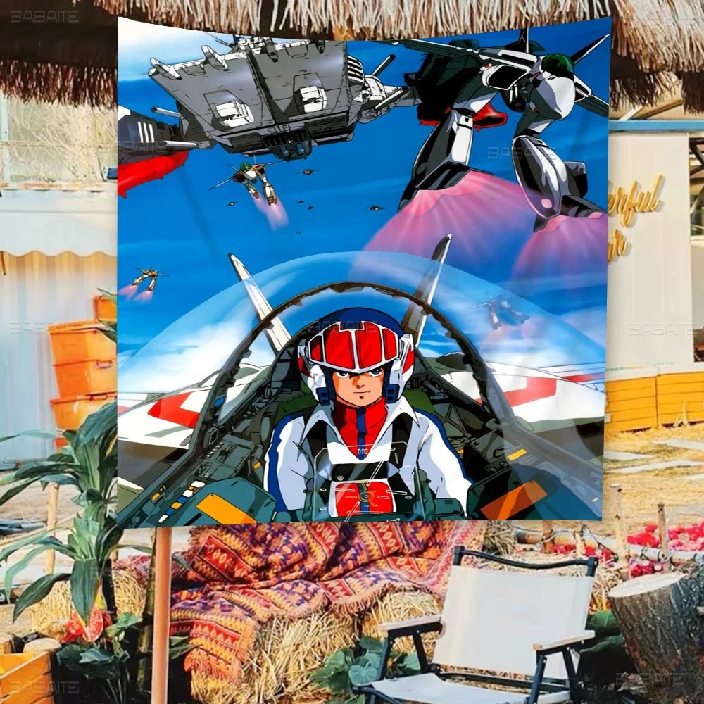 Robotech Family Gatherings Outdoor Atmosphere Flags Camping Decorations Banners