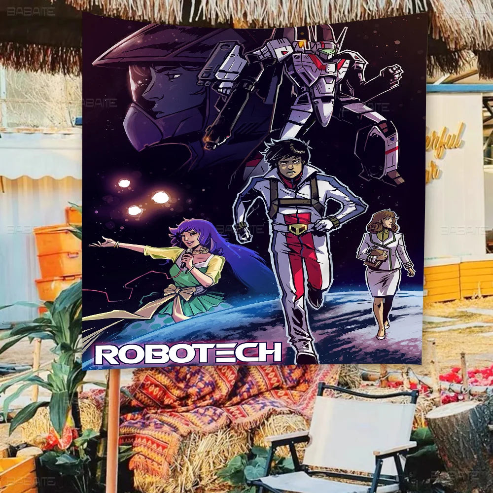 Robotech Family Gatherings Outdoor Atmosphere Flags Camping Decorations Banners