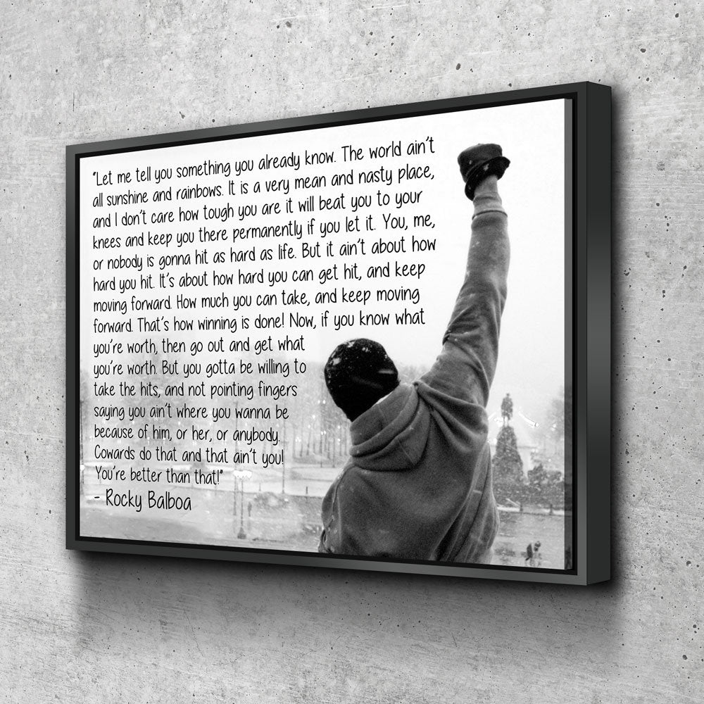Rocky Balboa Motivational Canvas Wall Art
