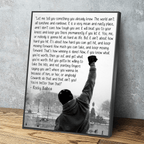 Rocky Balboa Motivational Canvas Wall Art | Gym Decor
