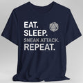 Rogue T-Shirt – 'Eat, Sleep, Sneak Attack, Repeat'