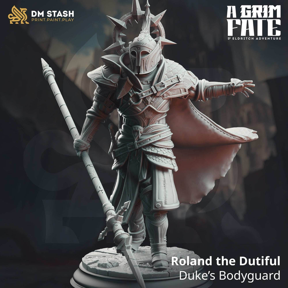 Roland the Dutiful, Duke's Bodyguard (Male Human Paladin) - 32mm Scale