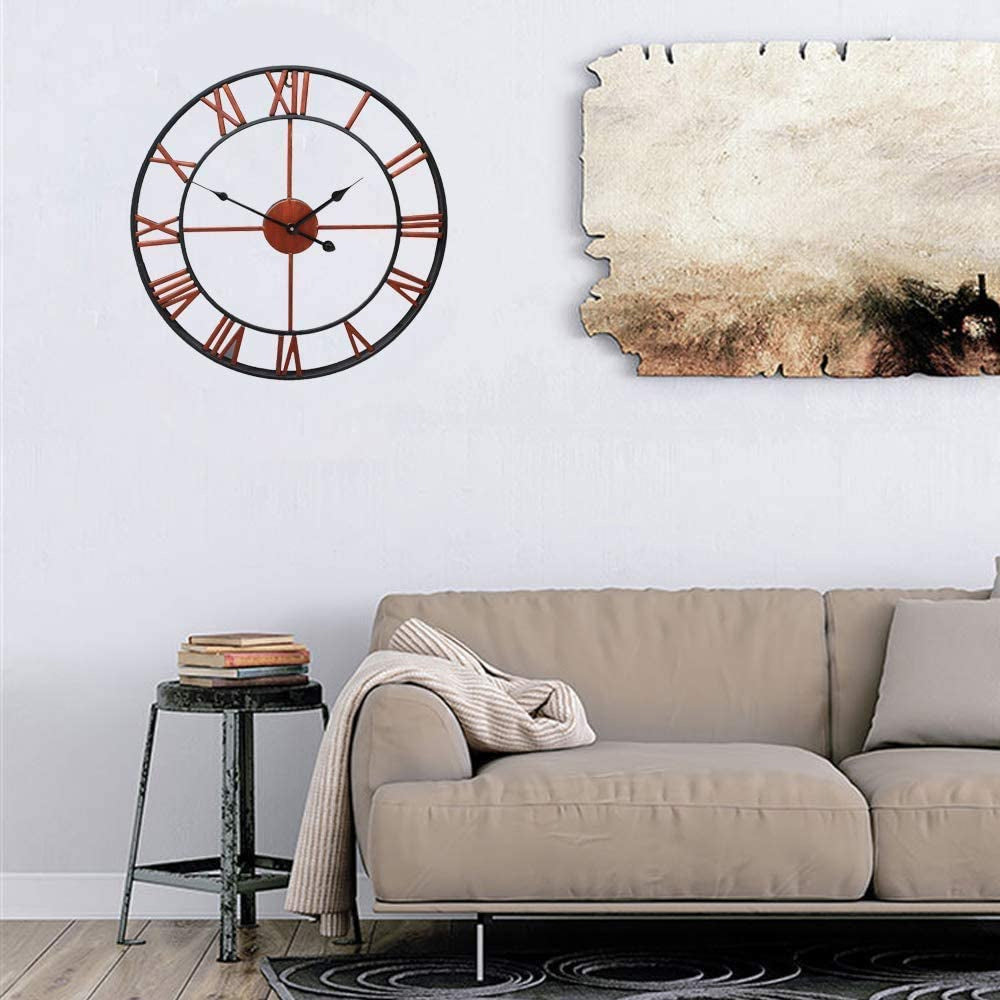 Roman Numeral Vintage Battery-Operated Antique Style Wall Clock