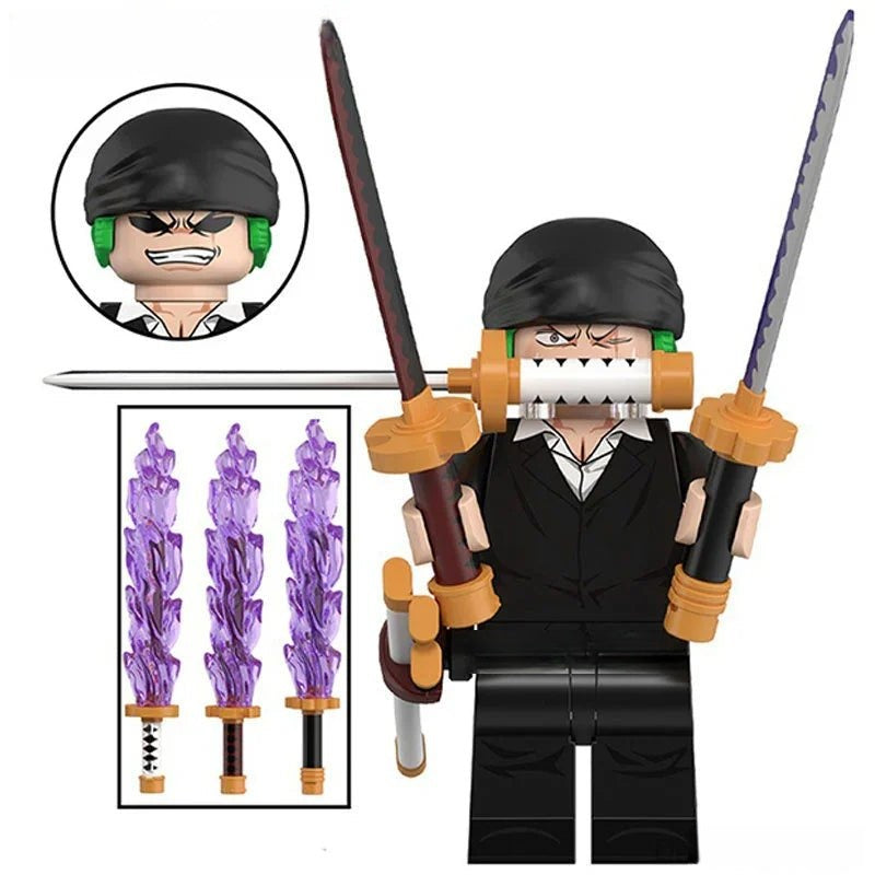 Roronoa Zoro Suit Outfit ONE PIECE Anime Lego Minifigures custom toys 9