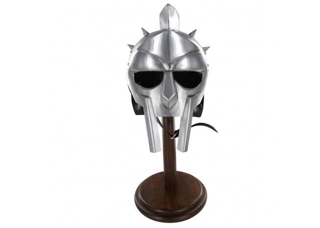 Round Base Wooden Helmet Stand