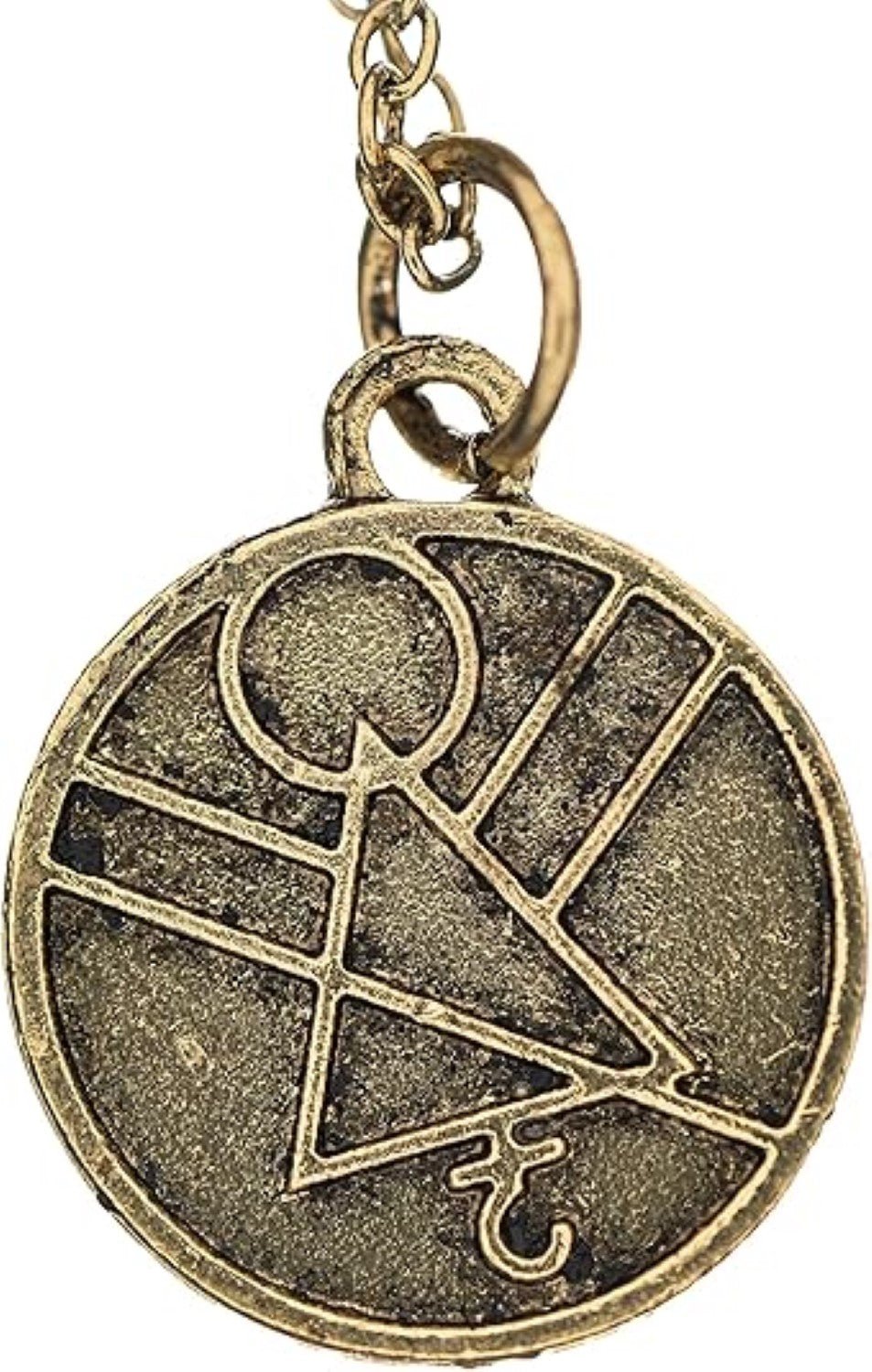 Rune Symbol Pendant Necklace Halloween Cosplay Costume Accessory