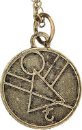 Rune Symbol Pendant Necklace Halloween Cosplay Costume Accessory