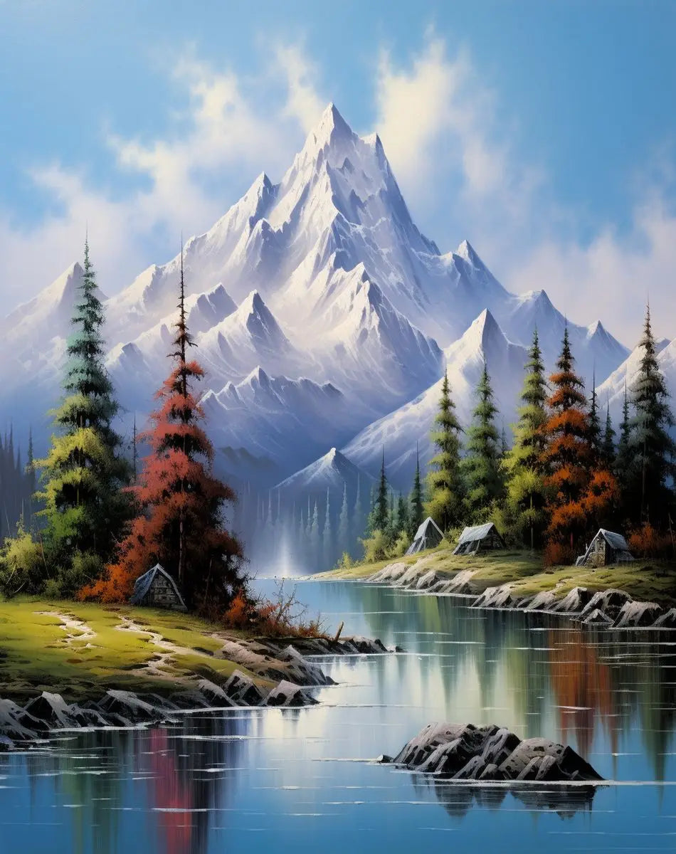 RUOPOTY DIY Diamond Painting Landscape Mountain Full Square/Round Embroidery Wall Decors Diy Gift For Adults Crafts Figures