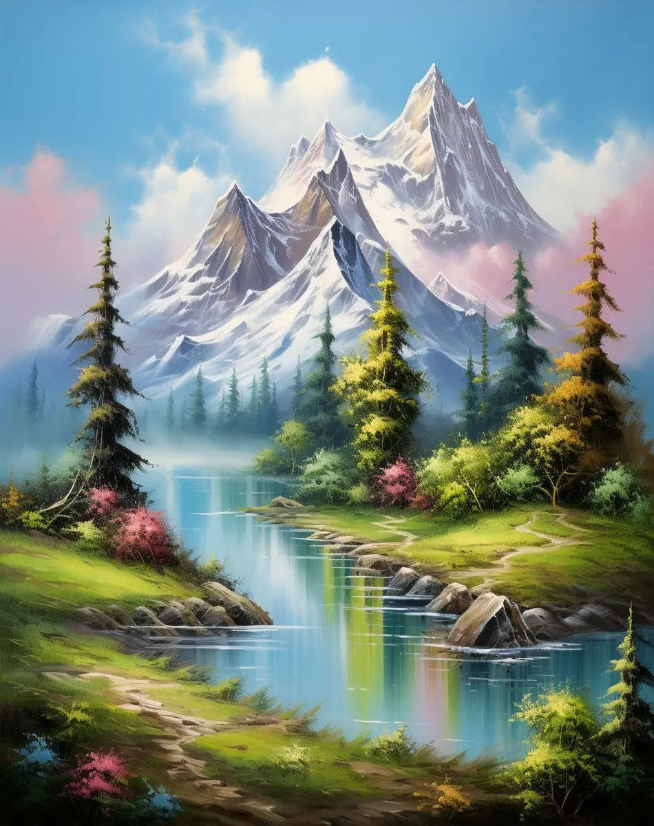 RUOPOTY DIY Diamond Painting Landscape Mountain Full Square/Round Embroidery Wall Decors Diy Gift For Adults Crafts Figures