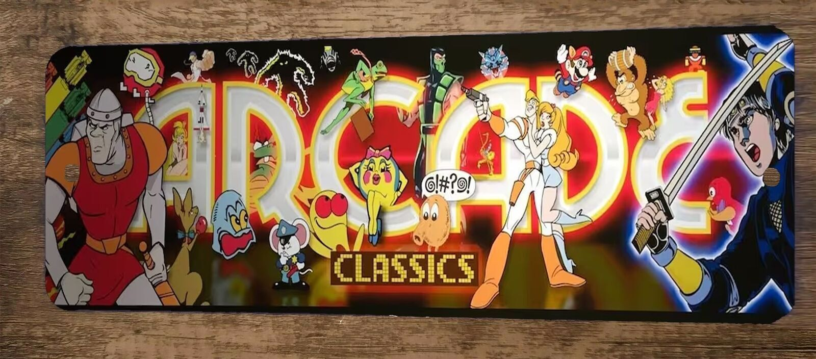 Arcade Classics 3x12 Metal Wall Video Game Sign #2