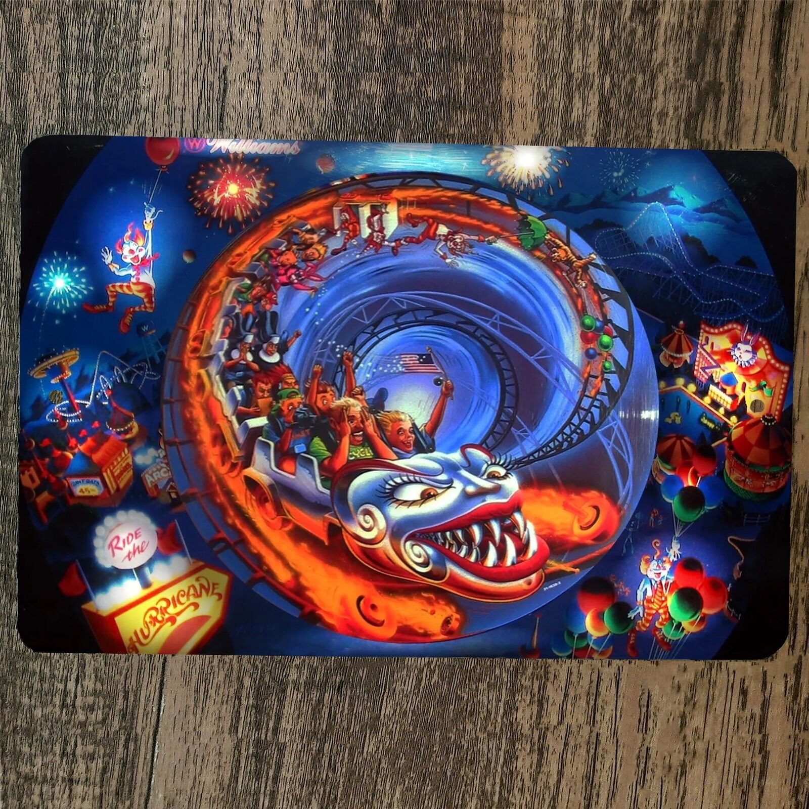 The Hurricane 8x12 Metal Wall Sign Video Game Arcade Poster