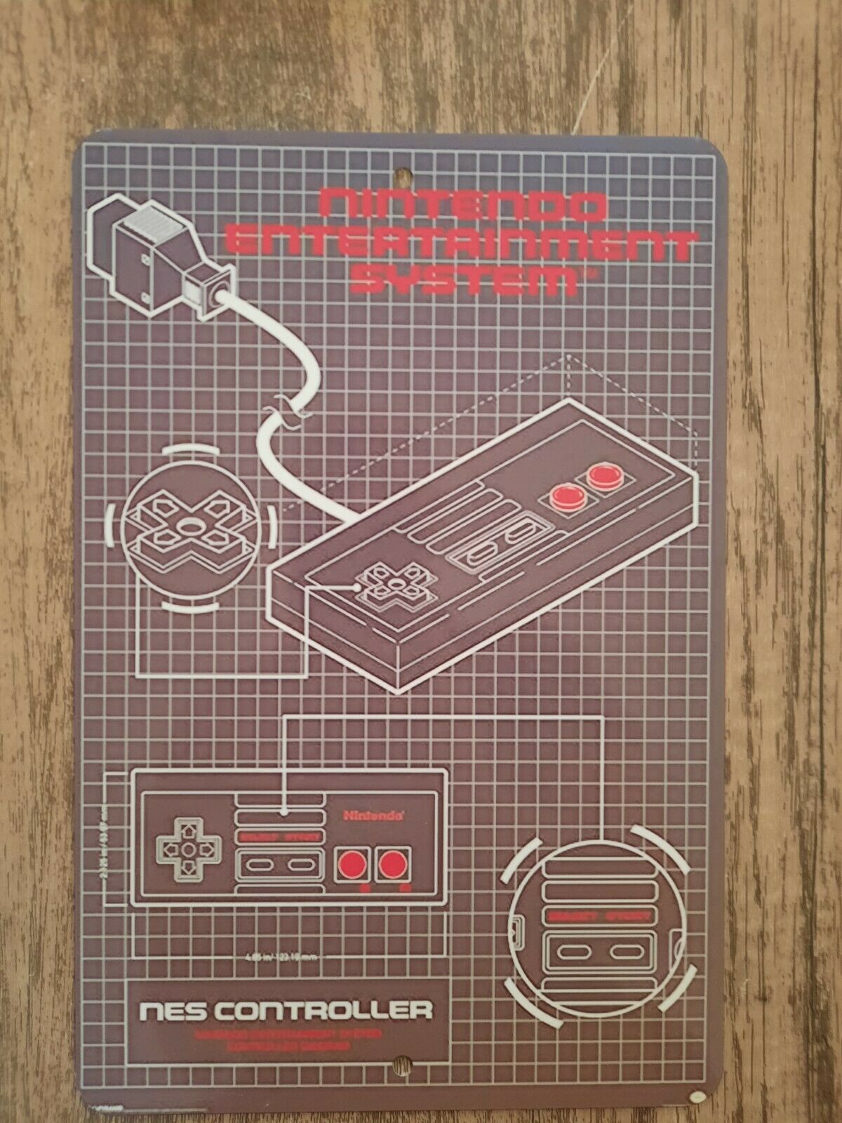 NES Nintendo Entertainment System Controller 8x12-Inch Metal Wall Sign Arcade Video Game