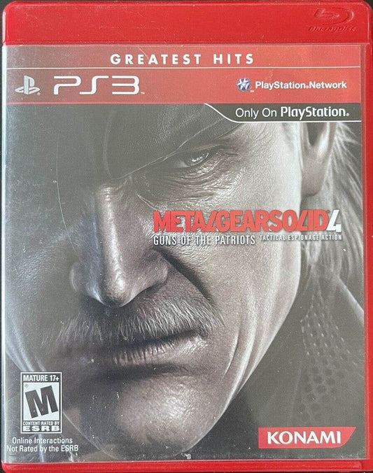 Metal Gear Solid 4 Guns of the Patriots (Greatest Hits) (Playstation 3) - Game Only