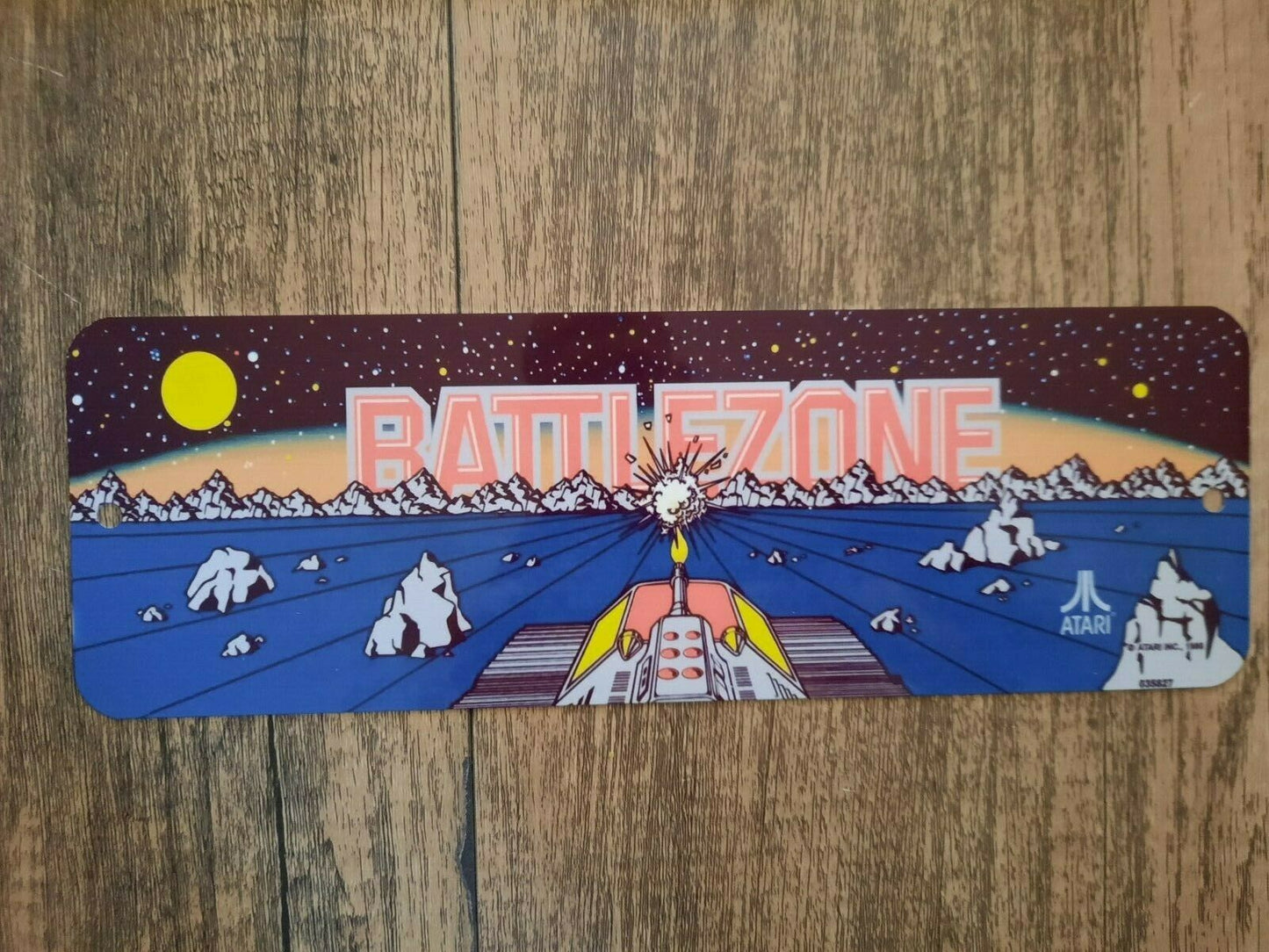 Battlezone Classic Arcade Video Game Marquee Banner 4x12  Metal Wall Sign Retro 80s