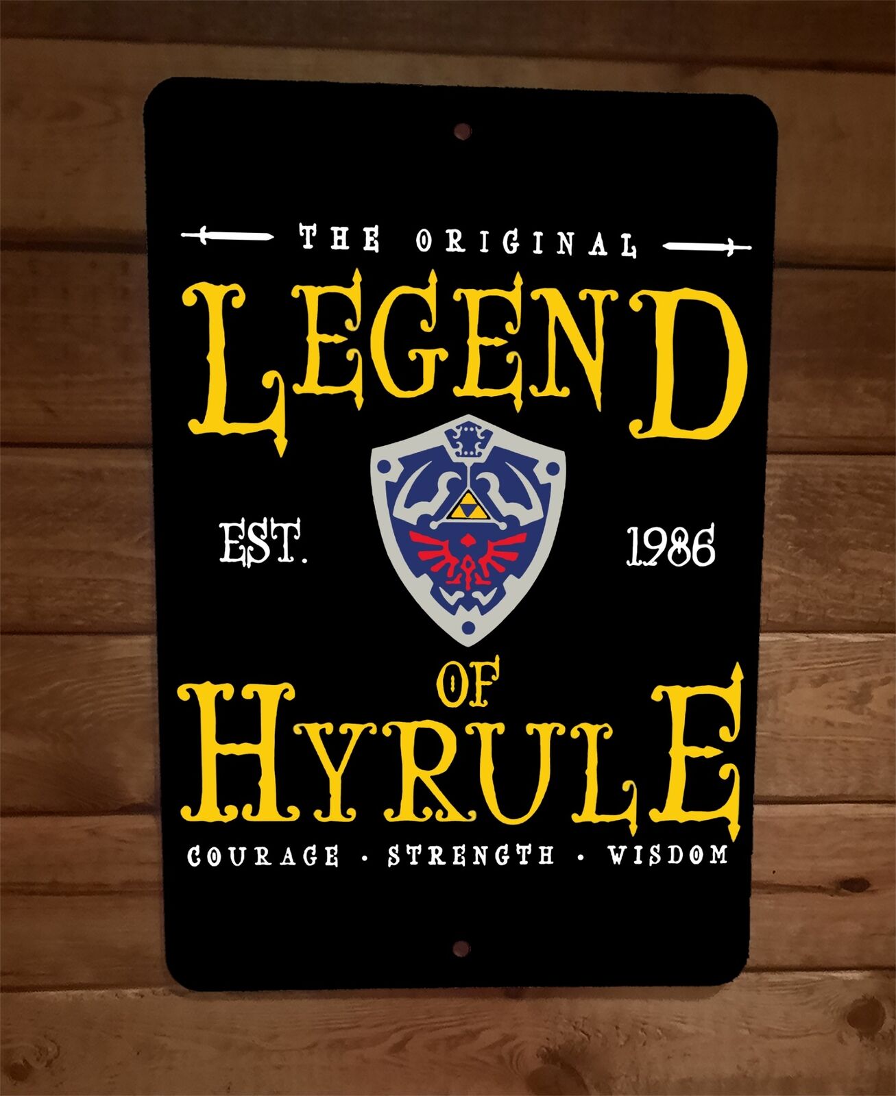 Legend of Hyrule Zelda Video Game 8x12 Inch High-Gloss Metal Wall Sign with UV Protective Coating