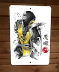 The Mortal Scorpion 8x12 Metal Wall Sign Poster Video Game Kombat Art