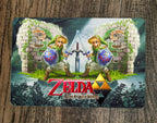 The Legend of a Link Between Zelda Worlds 8x12 Inches Metal Wall Sign Featuring Iconic Video Game Artwork